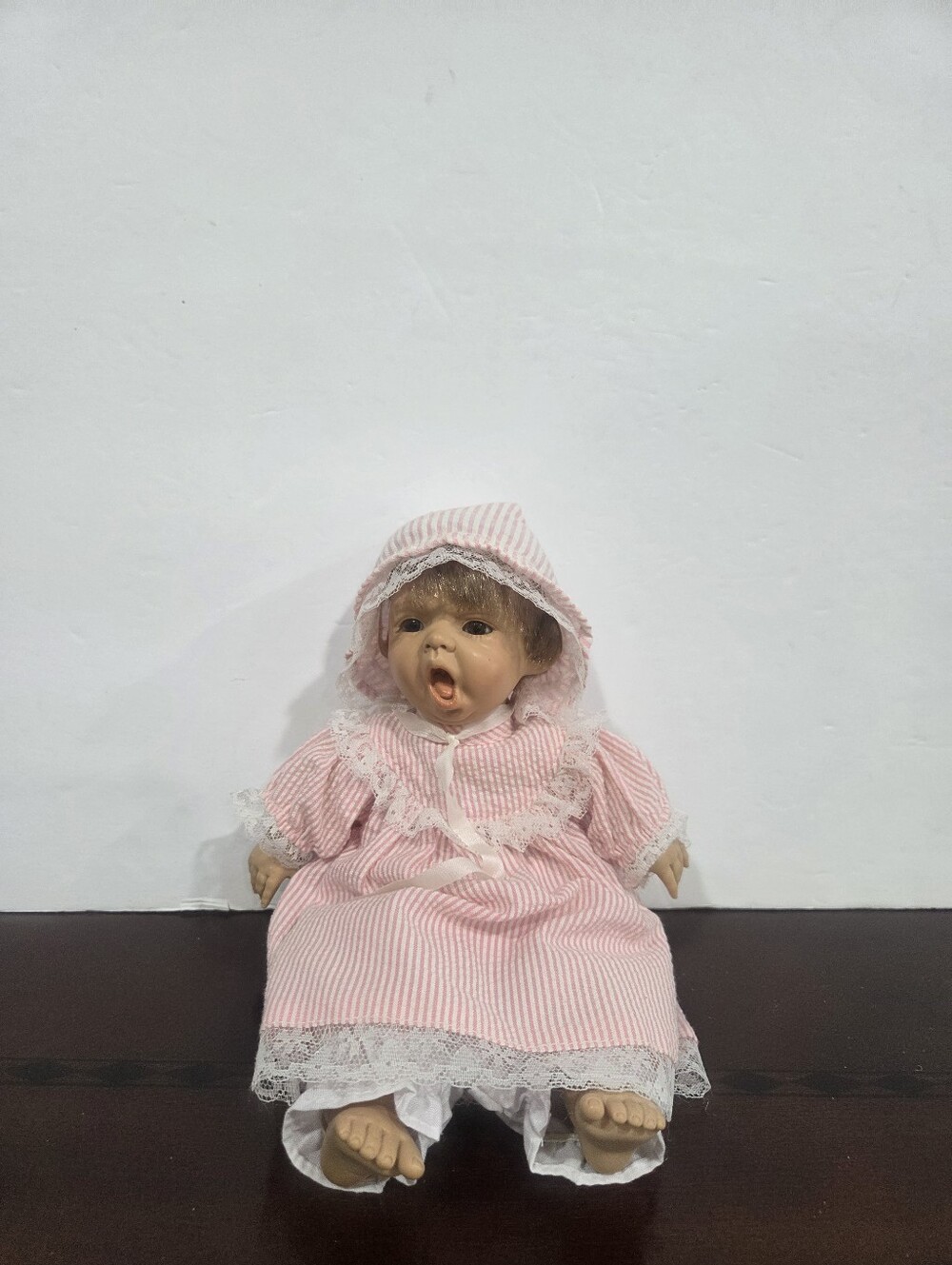 Vintage Berenguer  Baby Doll in Pink Dress 7"